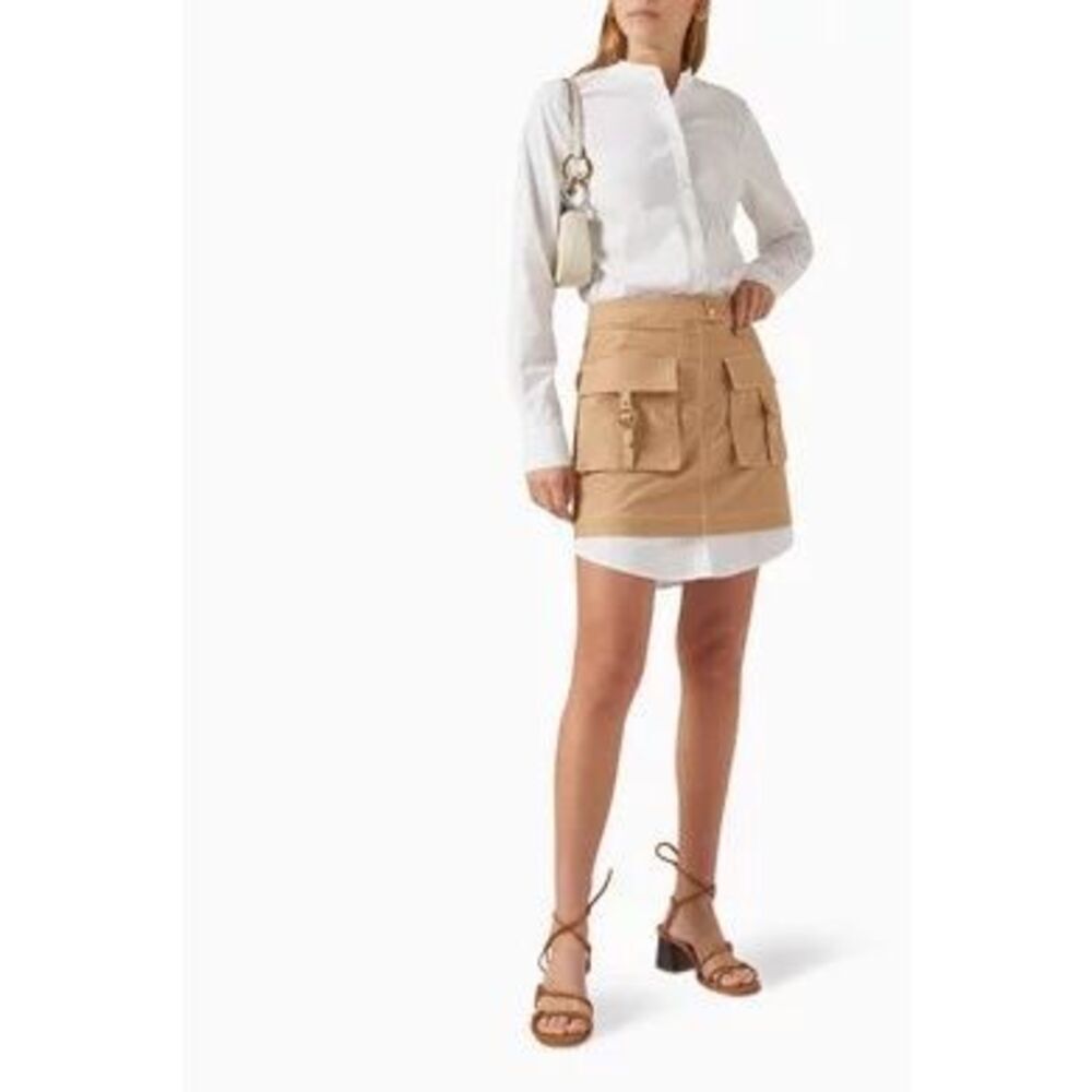 Veronica Beard Jennings Mixed Media Mini Dress in Cotton Size 2